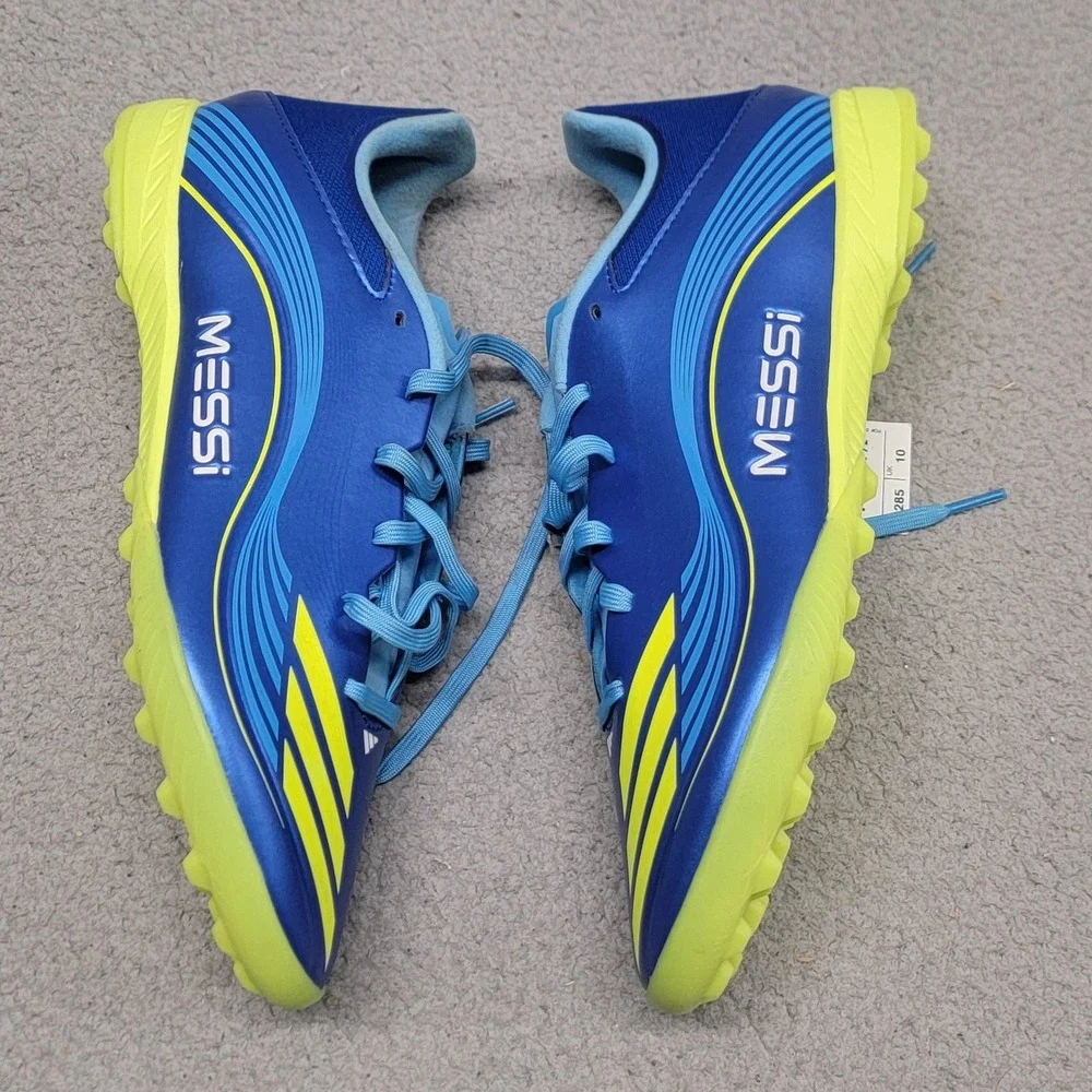 Adidas F50 Messi League TF Shoes Mens 10.5 Blue‎ Turf Soccer Cleats Sneakers